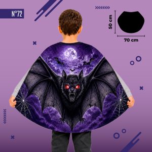 CAPA HALLOWEEN 70X50 CM ESTAMPADA MURCIELAGO