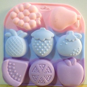 MOLDE SILICONA FRUTAS X8
