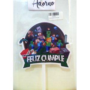 ADORNO PINCHE CARTULINA MINECRAFT