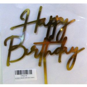 ADORNO PINCHE ESPEJADO HAPPY BIRTHDAY